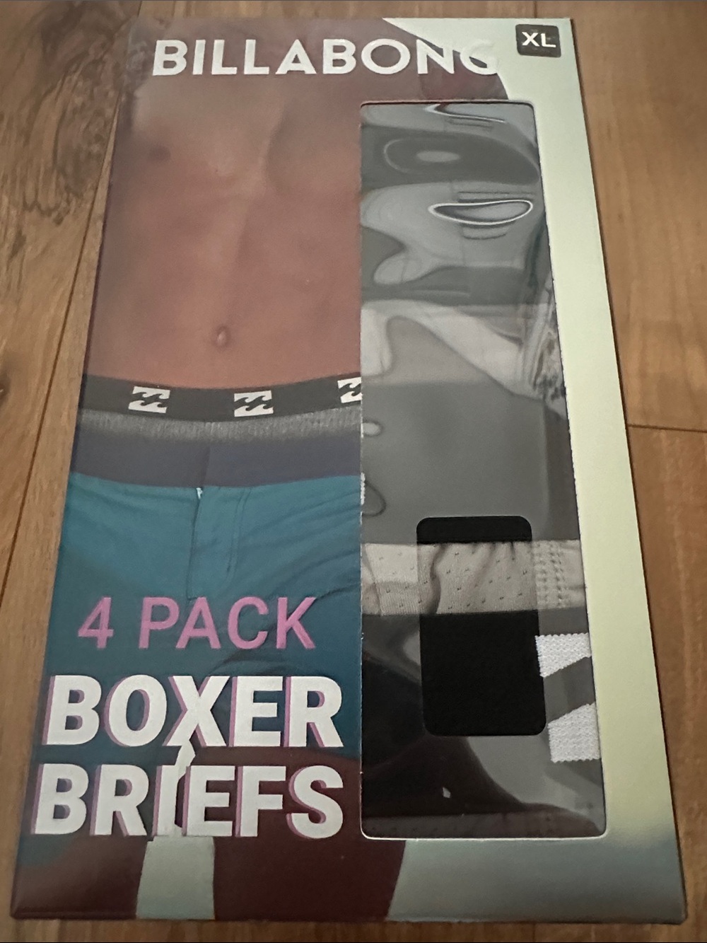 Billabong 4-Pack Boxer Briefs - Black, Gray, Teal